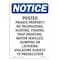 Signmission OSHA Notice Sign, 10" H, 7" W, Rigid Plastic, Posted Private Property No Trespassing Sign, Portrait OS-NS-P-710-V-17731 - alternate 1